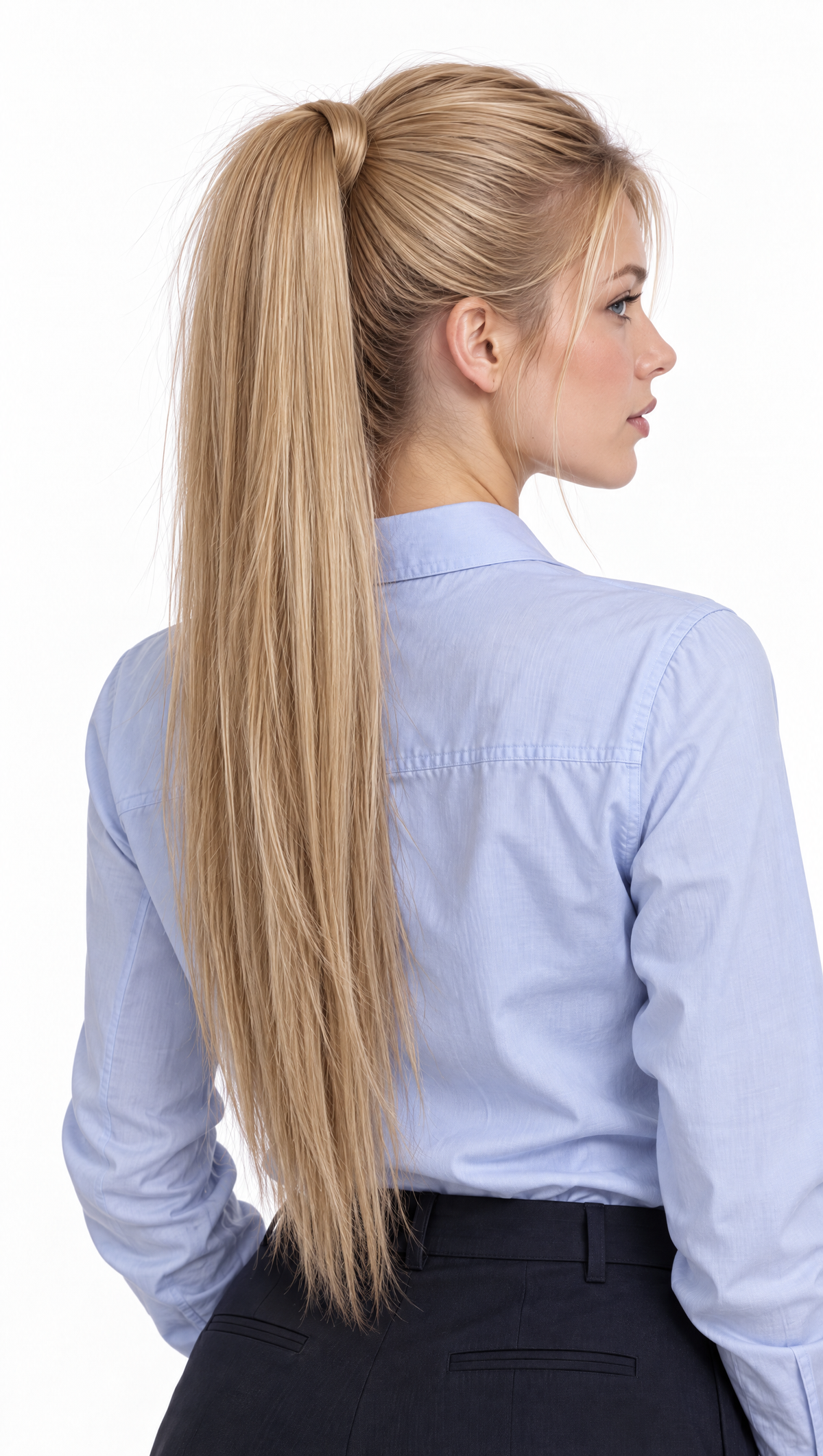 Luna #K16 Medium Blonde — worn by model