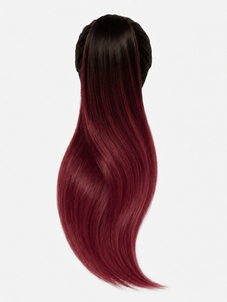 Luna ponytail shade #T1B/BUG Brown Burgundy Highlights — product photo