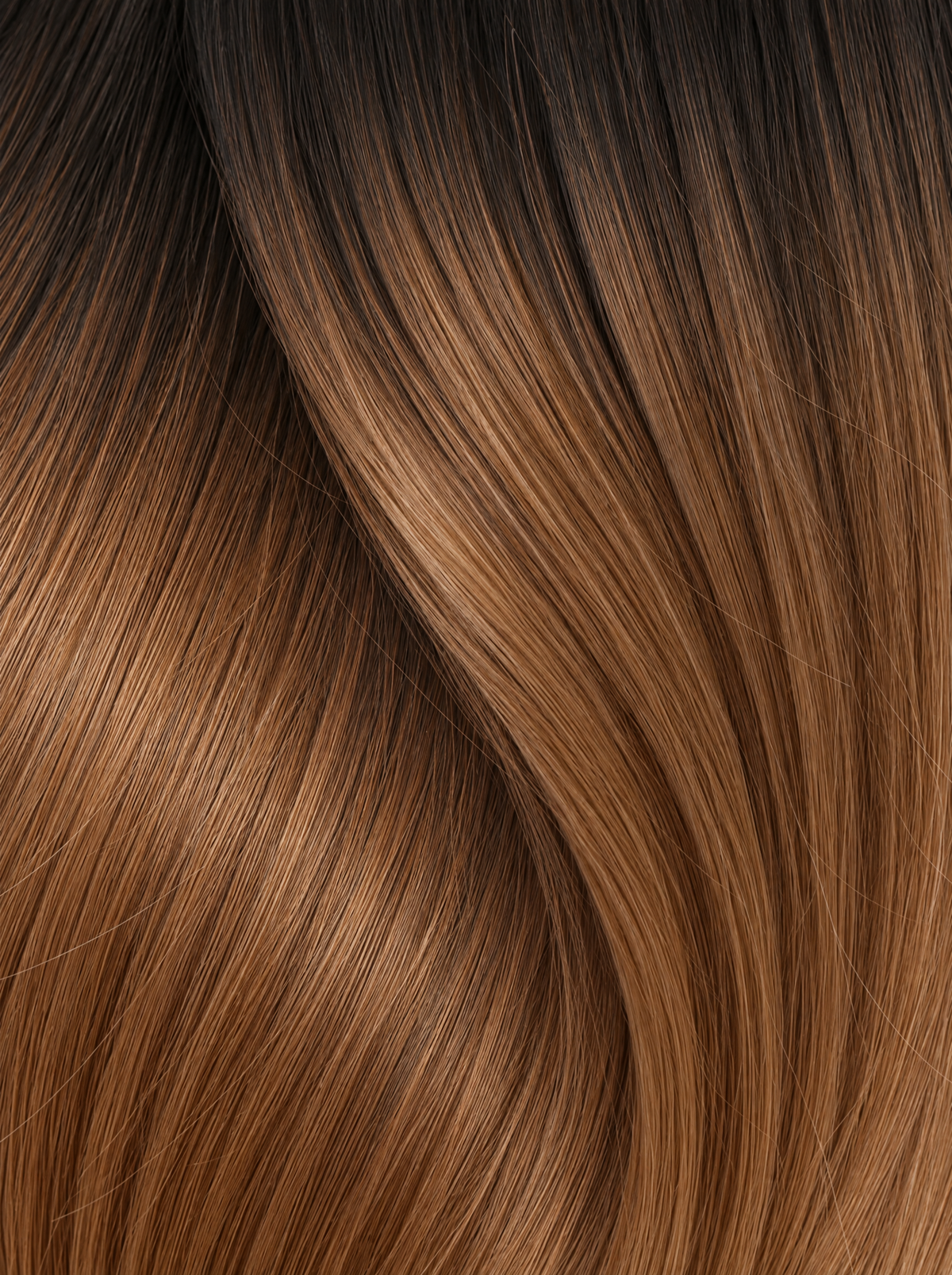 Luna #T1B/30 Dark Brown Golden Highlights — hair texture close-up