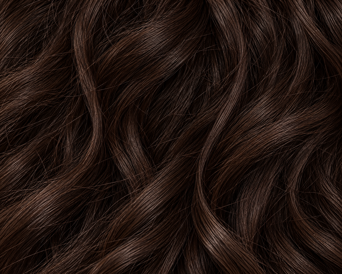 Mermaid #4 Chocolate — hair texture close-up