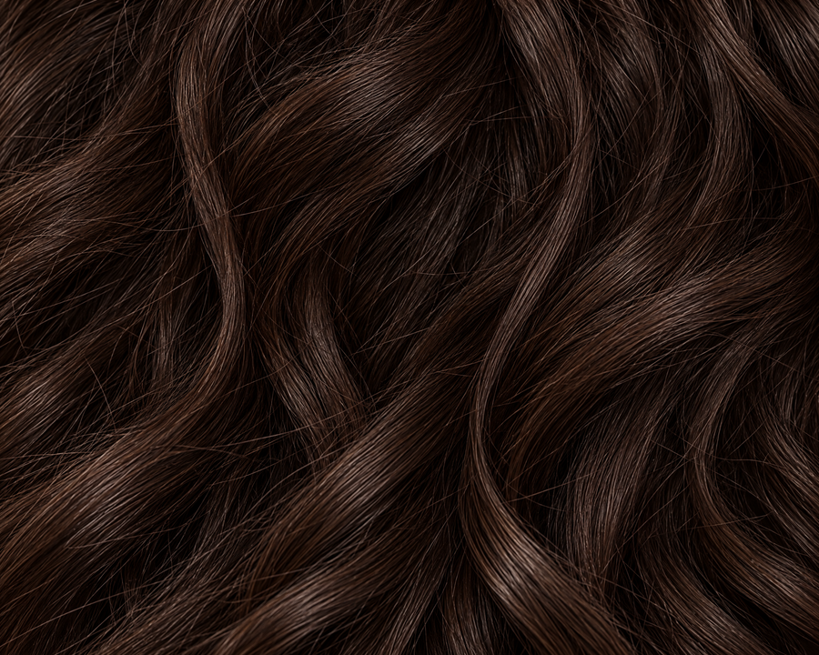 Mermaid #4 Chocolate — hair texture close-up