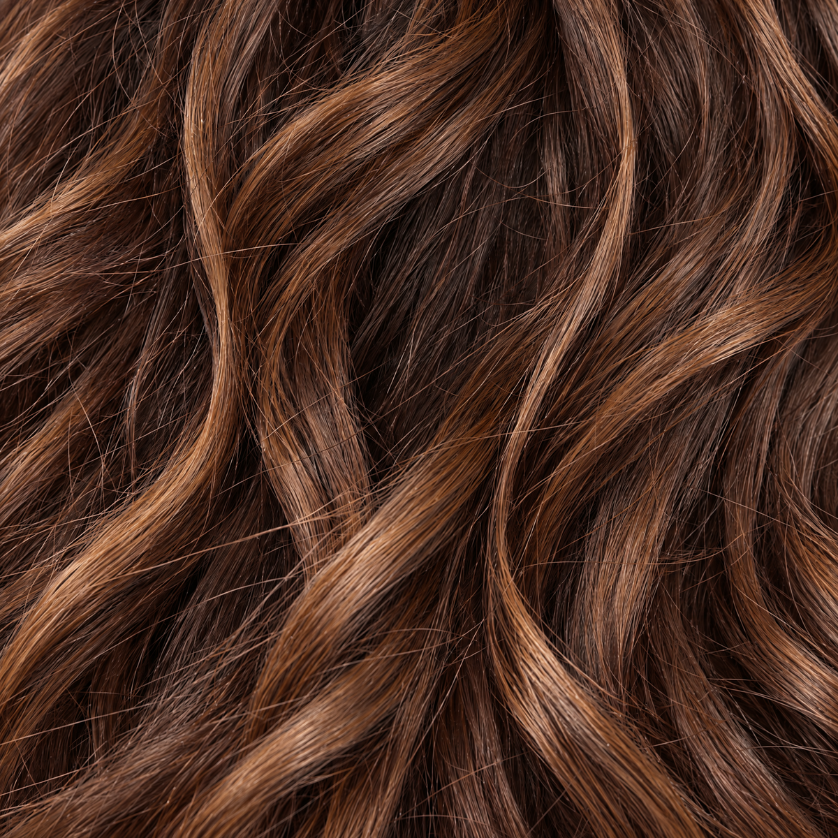 Mermaid #T1B/30 Dark Brown Golden Highlights — hair texture close-up